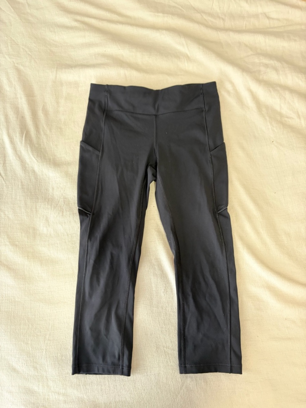 Women’s Lululemon Black High-Waist Athletic Capri Leggings